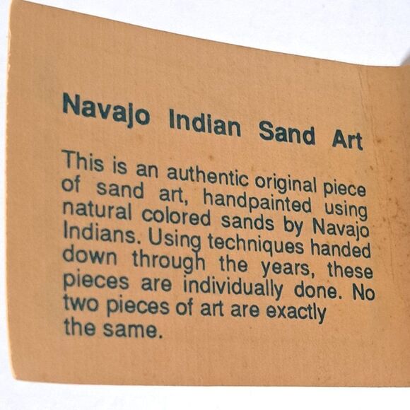 Navajo Sand Art Vase Signed Beige Pottery American Indian Art Handmade - Picture 12 of 14